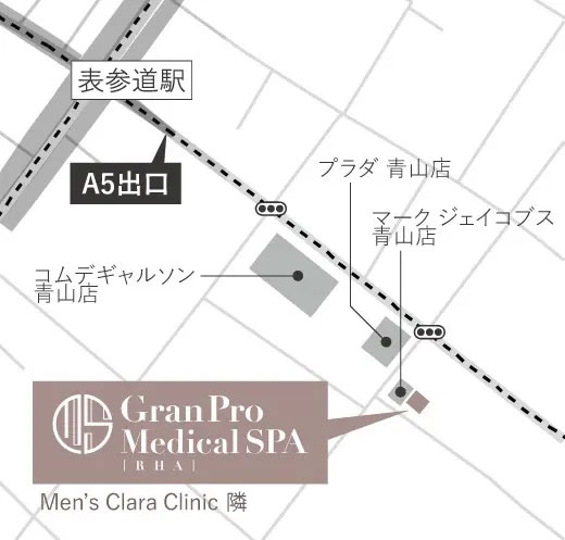 表参道店の地図